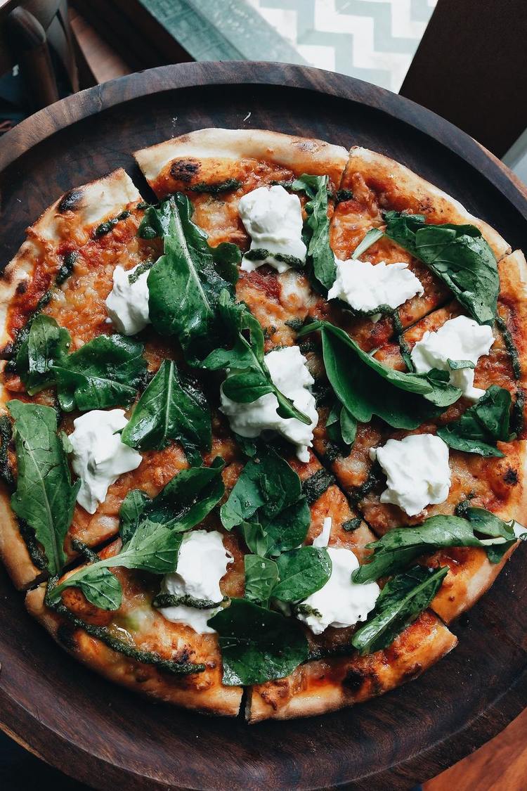 Basil Pizza with White Sauce Recipe
